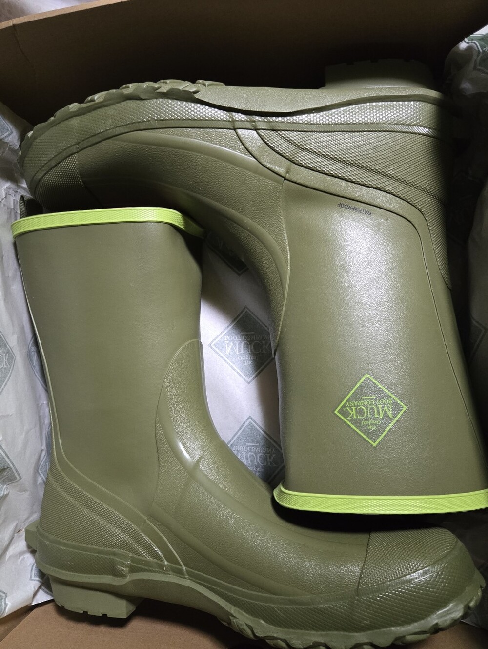 Muck Boot Company Men's Harvester Olive Green Waterproof Rain & Snow Boot